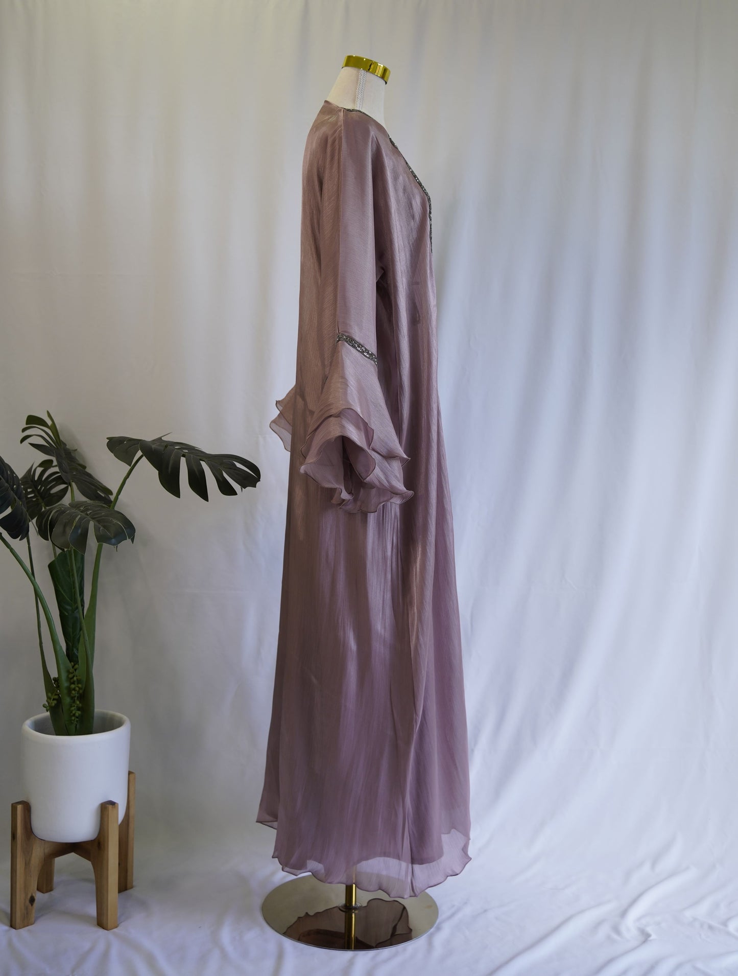 Amaara Jacket Abaya - Dusty Pink